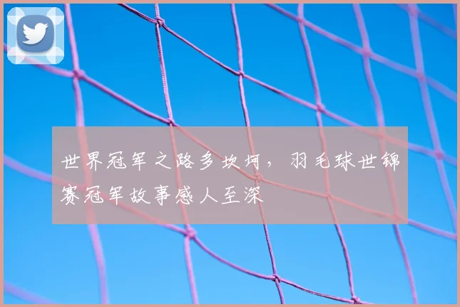 世界冠军之路多坎坷,羽毛球世锦赛冠军故事感人至深